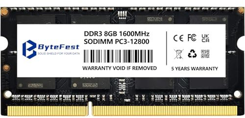 ByteFest RAM DDR3 8GB 1600HMz SODIMM CL11 1.35V 204-Pin Memoria RAM DDR3 para Portátile