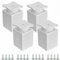 STOLMET Möbelfüße Füße Für Möbel 4 Stück 60 mm Möbelbeine Wohnzimmer Küche Schlafzimmer Schrank Sofa Sessel Kunststoff Höhenverstellbar Glänzend Weiß