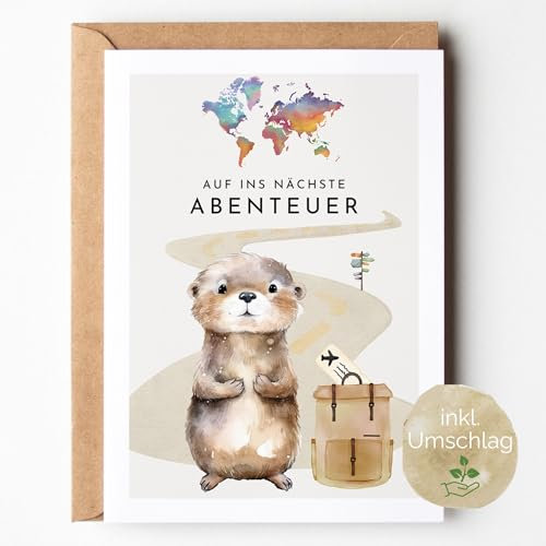 loulala® Otter Geburtstagskarte (Neue Abenteuer)