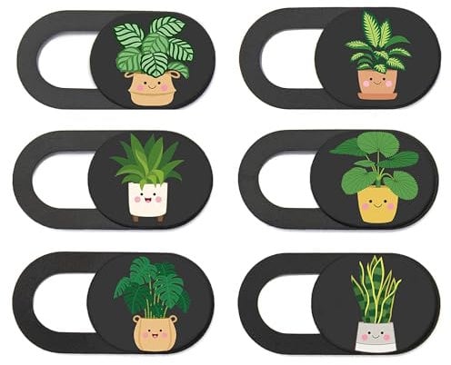 6pk Laptop Camera Cover Slide Cute, Laptop Accessories, Webcam Cover Slide, Phone & Computer Camera Cover Slide, Web Cam Privacy Cover, Camera Blocker. (Plants (Small Size))