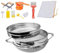 XBOKA Bienenzucht-Ernte-Kits, Edelstahl, Doppelsieb, Honigsieb, Rahmen, Griff und Entdeckelgabel, Imkerbedarf