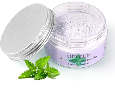 OFFCUP Poudre de Blanchissante des Dents, Blanchiment Dentaire Naturel Charbon Actif, Efficace pour Soulager Sensibilité Dentaire Haleine Fraîche Blanchissant Poudre pour Dent- 30g