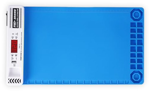 YUCHENGTECH Coussin Chauffant pour Écran LCD 14 Pouces LCD Séparateur Machine Contrôle de la Température 50-120℃ Avec Affichage de la Poussière Lumière Led pour Smartphone Tablette