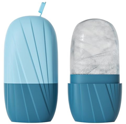 Ice Face Roller,Eye Ice Massage,Rullo di Ghiaccio,Massaggio per Viso/Occhi Apparecchi per Tonificare Serrare e Tonificare la Pelle Alleviare Gonfiore Viso Occhi Riduci i Pori,Azzurro
