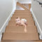 15Pcs Stufenmatten Treppen Teppich, Innen Natürlichem Leinen Treppenstufen Matten, Anti-Rutsch Selbstklebend Treppenmatten für Holzstufen, Treppenteppich Rutschfest Stufenteppich für Kinder 76x20cm