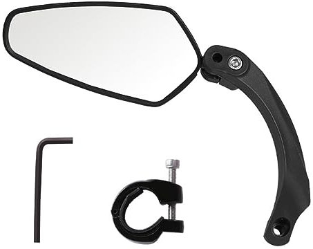 OSOLADY 1stück Hochauflösender Fahrradlenker Rückspiegel Einstellbarer Und Einfach Zu Montierender Spiegel Für Sicheres Radfahren Geeignet Für Mountainbikes Und Rennräder Links