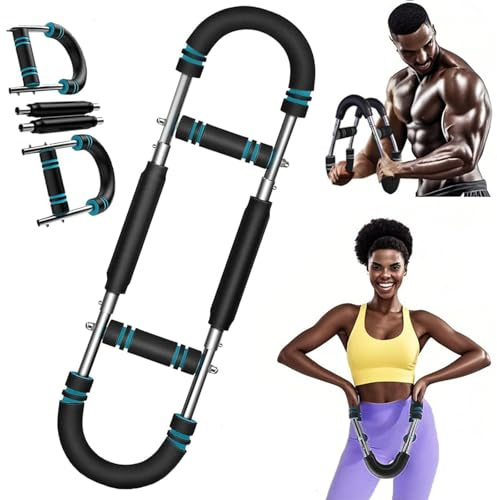 Twister Armtrainer, U-förmiger Verstellbares Brust, Arm & Oberschenkel Trainingsgerät (20-40 kg / 44-88 lb), Tragbarer Federwiderstand mit abnehmbarem Design, Fitnessgeräte für zuhause, Büro & Reise