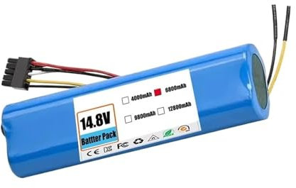 Batería de 14,4v 12800mah Compatible con cecotec Conga 3090 3091 3092 1690 1890 2090 2290 Accesorios de aspiradora robótica(6800mAh)