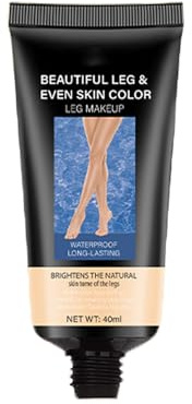 Körper Make Up Wasserfest Abdeckcreme Mit Extra Großer Körperpinsel, Wasserfestes Bein-Make-up ohne Übertragung, Tattoo Abdecken Wasserfest, Body Coverage Perfector Für Beine Make Up (#1, 30g)