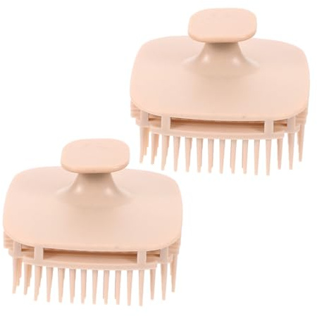 VICASKY 2 Stück Kopfhaut Massagebürste mit Quadratischem Griff Sanfte Peeling und Massagefunktion Langlebiges Material Handlich für Dusche Fitnessstudio und Reisen für Gesunde