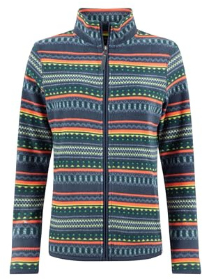 Weird Fish Rochelle Full Zip Printed Microfleece Deep Sea Blue Size 20. (Jumper/Sweater/Fleece)