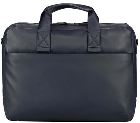 Jost Leder Laptoptasche Businesstasche mit Laptopfach Tromsoe Business Bag Blue dunkelblau