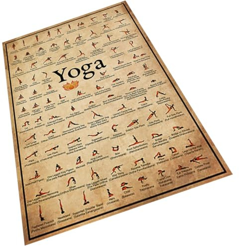 SHINYPASING Yoga Poster Wandbild 50x70cm ohne Rahmen Leinwandbild mit Yoga Pose Dekorative Wanddekoration für Wohnzimmer und Schlafzimmer