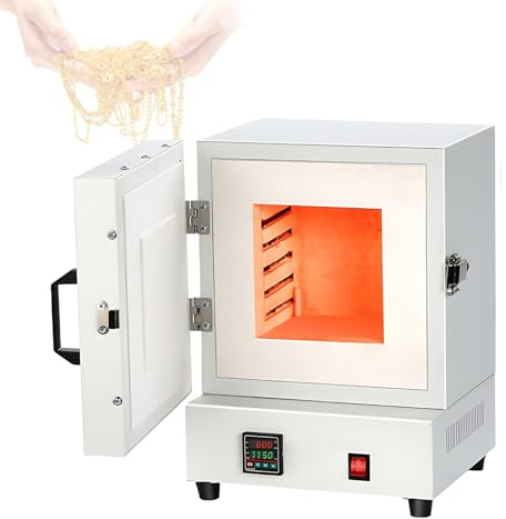 PRECISTECH Mini Forno Ceramica Elettrico 2000w, Forno 1150℃ per Casa, Gioielli, Ceramica E Uso Hobby in Piccolo Laboratorio Creativo Professionale per Produzioni Artigianali