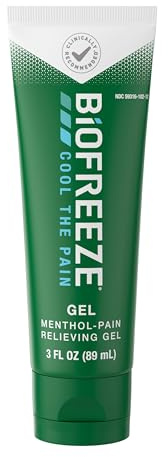 Biofreeze Gel Pain Relief, Knee & Lower Back Pain Relief, Arthritis Pain Reliever, Sore Muscle Relief, Neck Pain Relief, Cooling Joint Pain Relief, Menthol Gel 3 Fl Oz