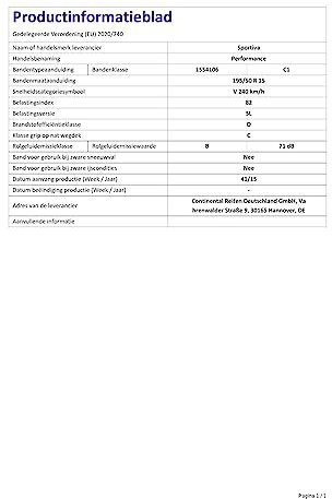 Sportiva Performance 195/50 R15 82V Sommerreifen