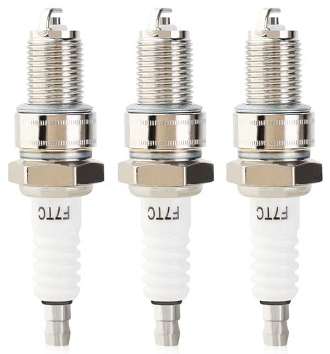 QAZAKY Pack-of-3 Spark Plug F7TC for Generator GCV190 GCV160 GX390 GX340 GX270 GX240 GX200 GX160 GX120 Go Kart Mini Bike Lawn Mower Water Pump Tractor 168F 168FA 168FB 170F 173F 177F 182F 188F 190F