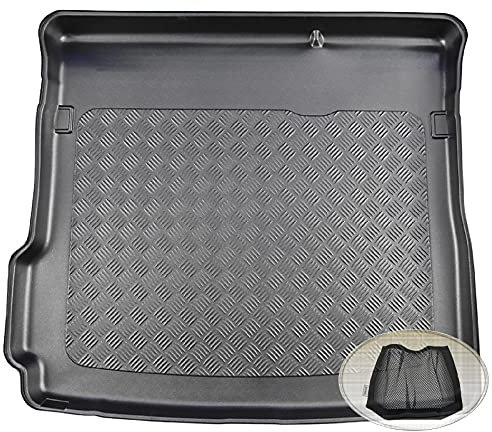 ZentimeX Z3354612 Geriffelte Kofferraumwanne fahrzeugspezifisch + Klett-Organizer (Laderaumwanne, Kofferraummatte)