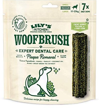 Lily's Kitchen - DOG TREATS - WOOFBRUSH - DENTAL CHEW - Medium - 7pk x1