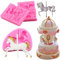 3 Stück Karussell-Pferd Silikonformen für Fondant, 3D-Form für Schokolade, Lutscher, Zuckerpaste, für Jungen, Mädchen, Babyparty, Karussell, Party, Kuchen, Dekoration, Ton, Harz, Form