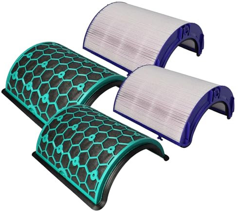 vhbw 2-teiliges Filter-Set kompatibel mit Dyson Cool Formaldehyde TP09 Luftreiniger - HEPA-Filter, Aktivkohlefilter