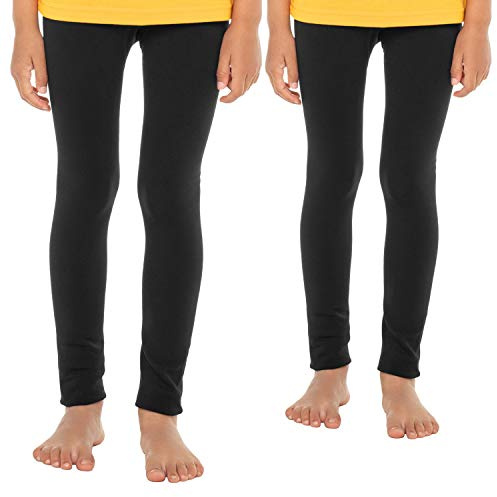 Celodoro Kinder Thermo Leggings (1 oder 2 Stück) - warme Unterhose lang mit Innenfleece