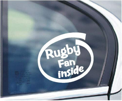 SCOOBY DESIGNS RUGBY FAN INSIDE CAR VAN WINDOW STICKER IN ENGLAND UNION MADE