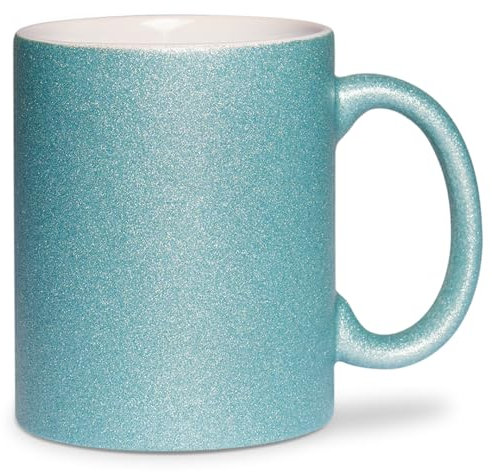 glitzertassen.de® | Tasse mit Glitzer | Glitzertasse in diversen Farben | Geschenkidee | Türkis