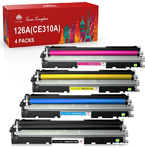 Toner Kingdom Tonerkartuschen - Kompatibel für HP Laserjet Pro 100 Color MFP M175a M177fw M176n M275 (4 Packs)