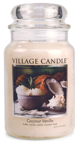 Village Candle Großes Glas mit Kokosnuss-Vanille