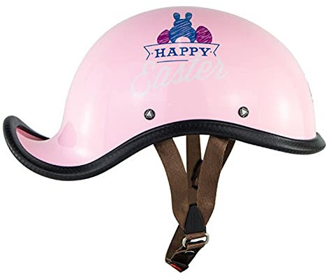 Classic Aperto Casco da Moto Portatile Mezzi Caschi retrò Casco Scodella Moto Casco Casco Berretto da Baseball di Moda Certificazione ECE Unisex Crash Helmet Motorcycle A,58~61cm,Rosa,XL