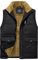 TACVASEN Fleece Gilet for Men Work Body Warmer Thermal Outdoor Vests Winter Sleeveless Jacket Fishing Gilets with Pocket Black,XXL