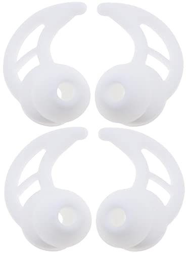 eMagTech 2 Paar Ohrstöpsel Abdeckung Ersatz Silikon weiche Ohrbügel Ohrschlaufen In-Ear-Ohrstöpsel mit Flügeln rutschfest kompatibel mit Sony WF-1000XM3/WI-1000X Kopfhörern Weiß