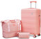 imiomo Set di valigie da 3 pezzi, valigia con ruote girevoli, set di bagagli da donna, leggero e rigido, da viaggio, con serratura TSA, rosa, Large Luggage 28IN, Bagagli grandi