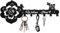 Greyoe Porte Clef Mural, Porte Clé Mural, Boite a Clefs Murale Decorative, Porte-clés Mural Avec 7 Crochets en Fer Forgé Hibou Porte-clés en Métal Crochet à Clés Ornement (rose, 1 Set)