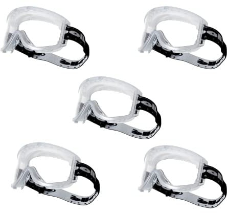 DSTOCK60 - 5 paires de Lunettes-masques de protection BOLLE – Attack II ATPSI – Anti-rayures et antibuée – Monture étanche - Bricolage, Jardinage, Industrie...