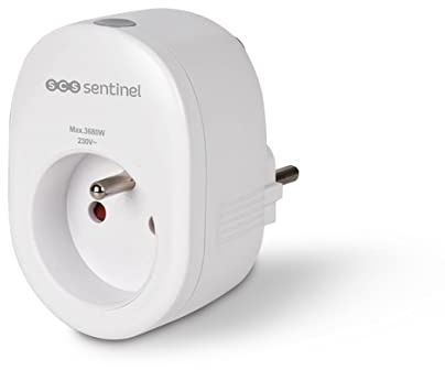 SCS Sentinel - HCN0071 - Prise connectée - 1 prise contrôlable à distance via smartphone - Contrôle de l'appareil par la voix (Alexa, Google Home) - Charge Max de 3680 W - 16 A - SmartPlug