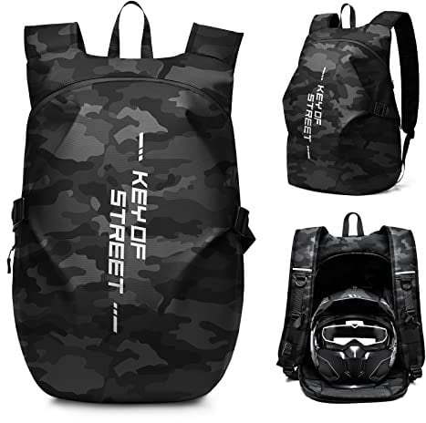 HYC00 Motorradrucksäcke für Herren, wasserdichter Helmrucksack, Motorradzubehör, Laptoptaschen, Reiserucksäcke, Schultaschen für Studenten