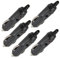 TECKEEN 5 Pack 12V Male Car Cigarette Lighter Socket Plug Connector With Fuse Red LED Car Charger DIY Part