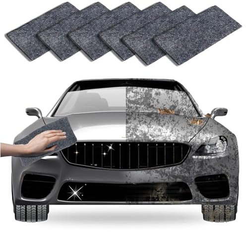 Nano Sparkle Tuch, 6 Stück Auto Kratzer Entferner Tuch, Mehrzweck-Auto Kratzer Reparaturtuch, für Reparatur von leichten Kratzfarben,Lackpflege, Autoreinigung