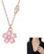TETHY Sakura Flower Spinner Ring, S925 Verstellbarer Spinner Ring, Linderung von Angst, Stress, Langeweile, beruhigende Sorge, Meditationsringe, Halskettenschmuck (Necklace)