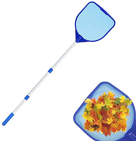 Pool Kescher-Pool Reinigungsset Poolkescher Laubkescher mit Alu Teleskopstange Pool Zubehör Feinmaschig Pool Skimmer Netz für Spas, Pool, Fischteich, Debris, Leaves Blätter Pickup Entfernung