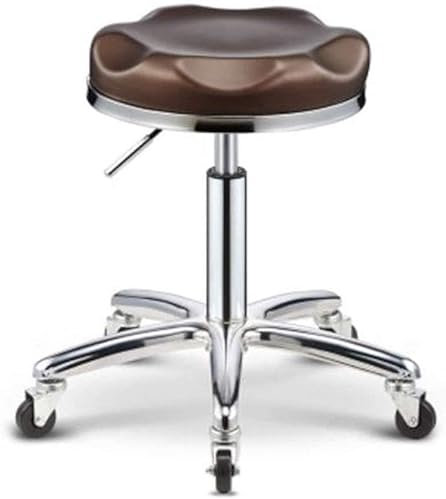 SOVORM Rollhocker, Hocker auf Rollen, Frühstückshocker, Esszimmerhocker, Beauty-Hocker, Friseurstuhl, Friseur-Drehhocker, Rollenhocker, Barhocker (B) The New