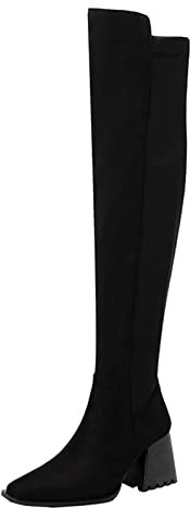 Stivali Alti Donna sopra Il Ginocchio Stivali Equitazione Bambina 38 Stivali Estivi Donna Morbidi Cuoio Stivali Equitazione Bambina Stivaletti Cowboy Western Ciabatte Donna estive Sandali Nero #2 37