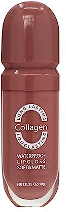 Win Lip Stain Nude Lip Gloss Non Stick Cup Lip Glaze Dark Black Lipstick Ladies Gift 10ml Cargo Lip Gloss (C, One Size)