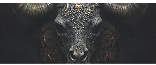 DNOVING 2 Rollen Buffalo Skull Geburtstag Geschenkpapier - 147,3 x 58,4 cm Geschenkpapier für Jungen & Mädchen Geburtstag & Freundsmas GWP-386099529