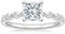 BEBEWO 9 Karat/14 Karat/18 Karat Weißgold, Princess Schliff Moissanit Verlobungsring, brillanter Verlobungsring für Brautschmuck