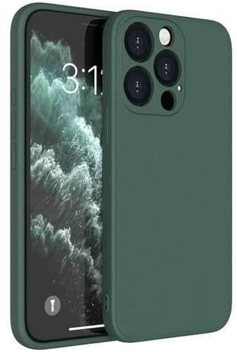 Mixroom - Cover Custodia Case per iPhone 15 PRO Protezione Copre Fotocamera in Silicone TPU Opaco con Bordi Piatti Colore Verde Foglia