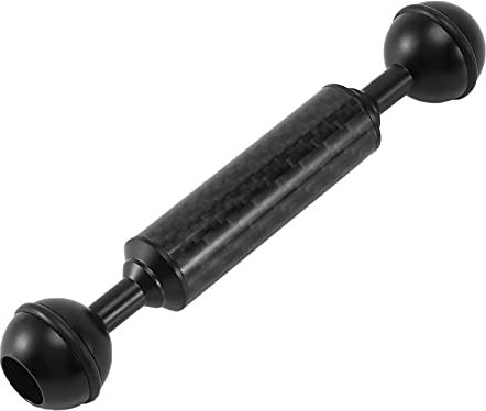 Tsudoku Brazo de ExtensióN de Flotador de Fibra de Carbono FotografíA de CáMara de Buceo de Bola Dual de 1 Pulgada D20Mm TríPode de Flotabilidad SubacuáTica Ligera de 5 Pulgadas