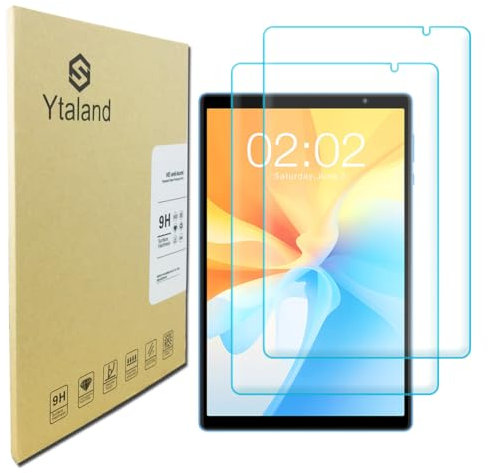 Ytaland 2 Pezzi computer tablet in vetro temperato di alta qualità Teclast P26T/P25T 10,1 pollici, [infrangibile] [definizione ad alta definizione]
